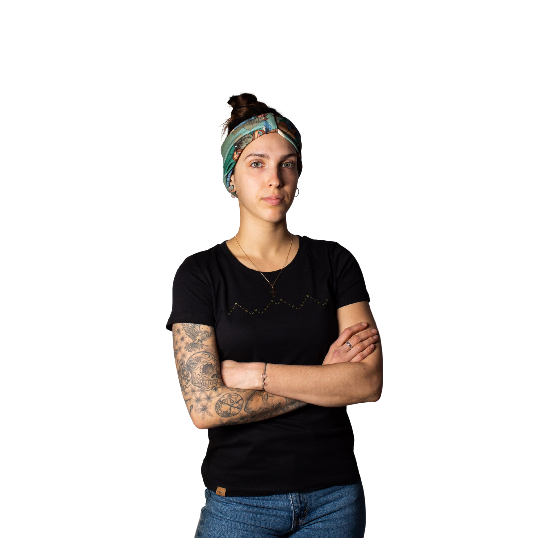 T-Shirt (Mountain) black / gold