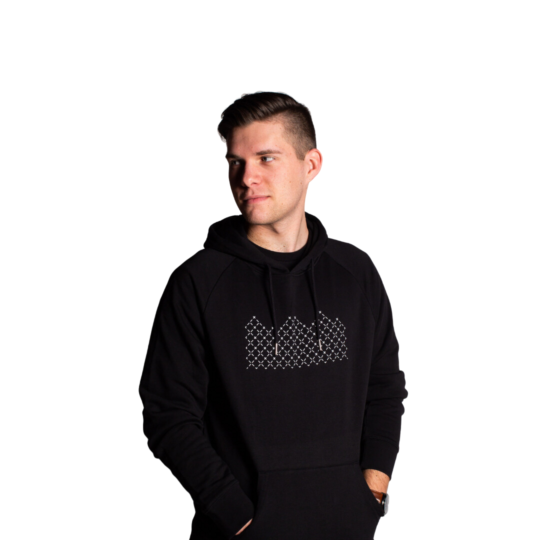 Hoodie (Mountain) black / white