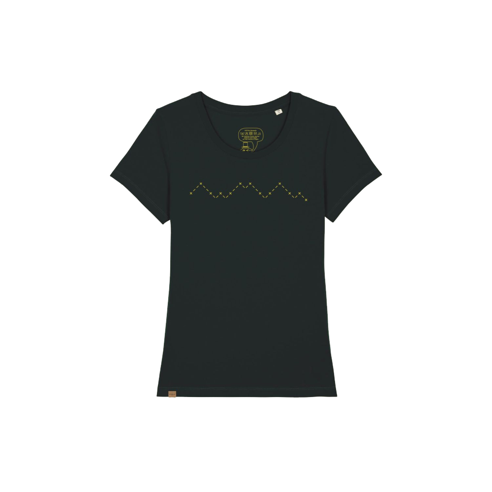 doggls, doggls austria, skinny mountain, damenbekleidung, t-shirt, black gold