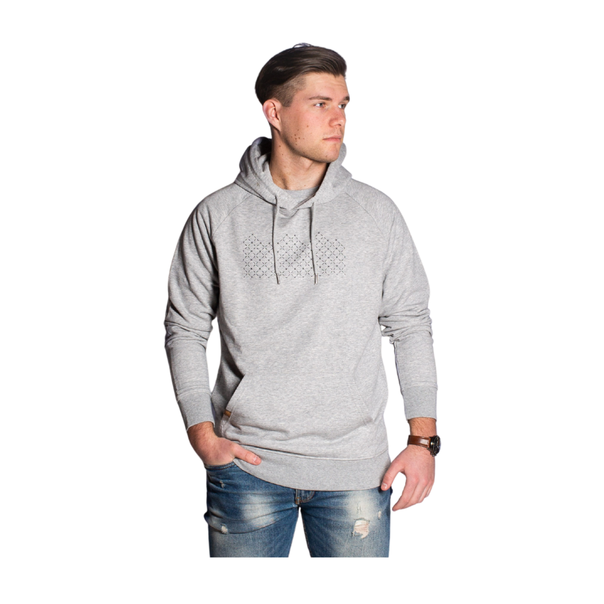 Hoodie (Mountain) - Gray / Black