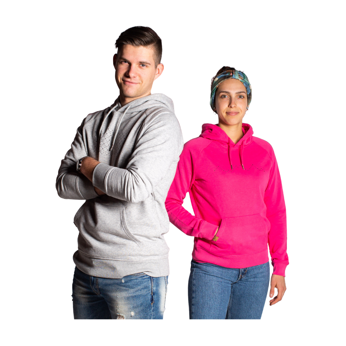 Hoodie (Mountain) - Gray / Black