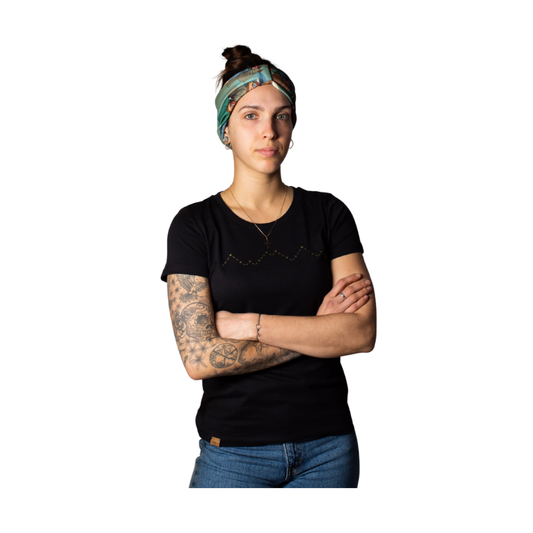 T-Shirt (Mountain) - Black / Gold
