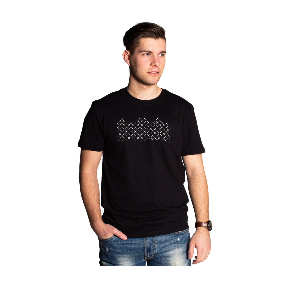 T-Shirt (Mountain) - Black / White