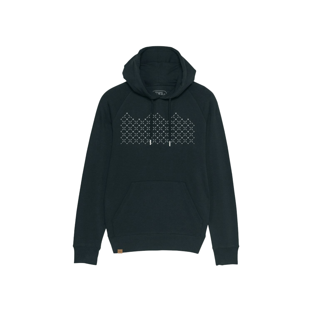 Hoodie (Mountain) - Black / White