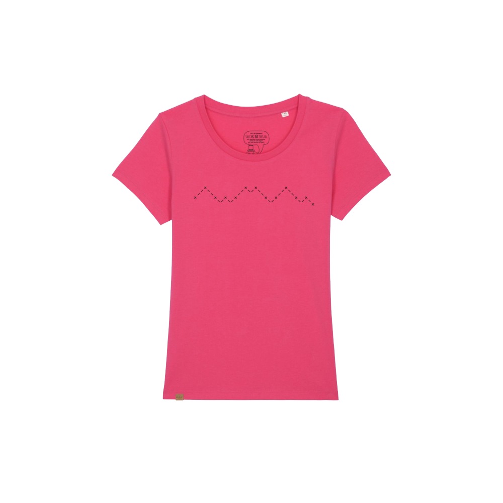 T-Shirt (Mountain) - Pink / Black
