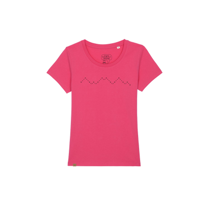 T-Shirt (Mountain) - Pink / Black